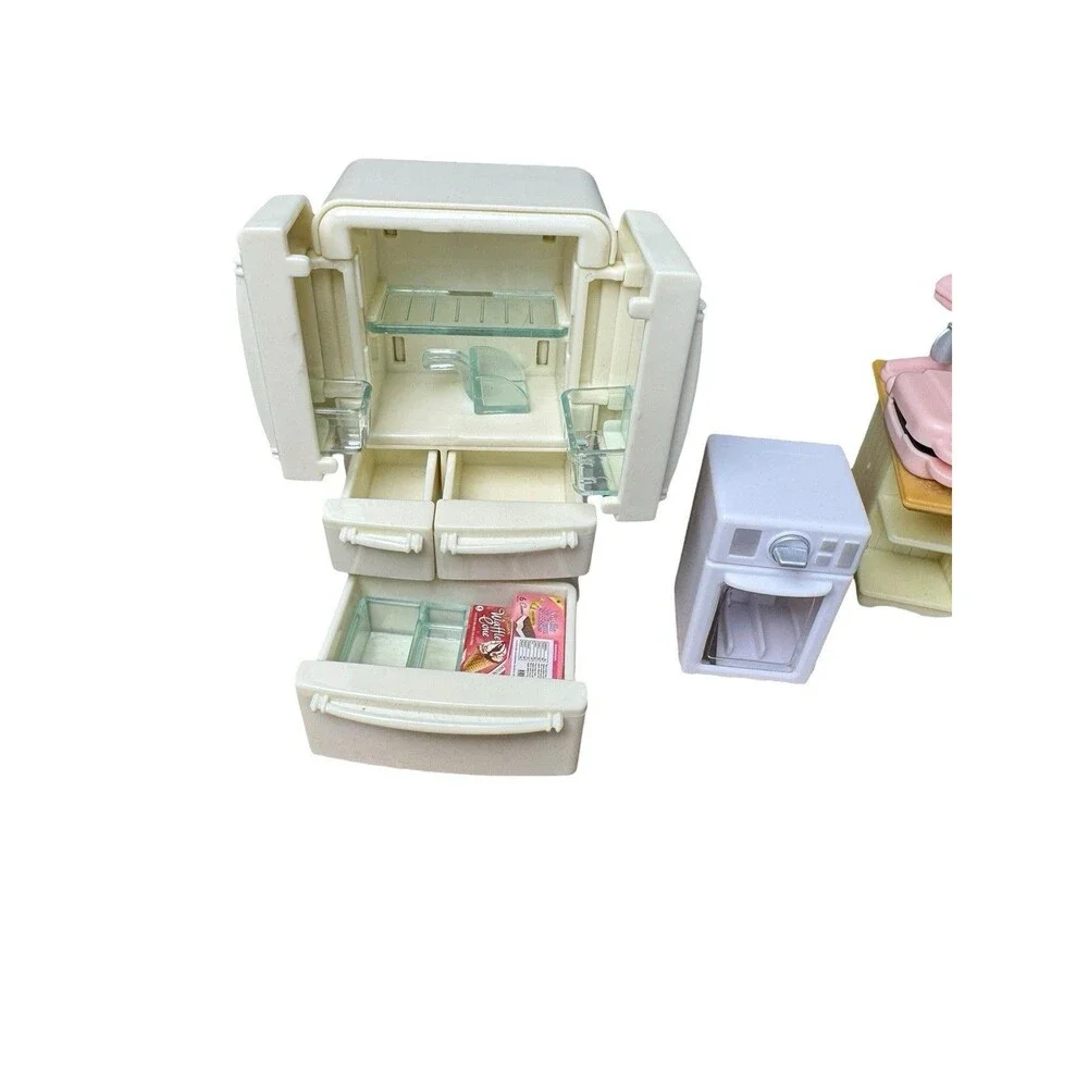 Calico Critter Kitchen Sink Table Chair Food Furniture Kitchen Dining Set
